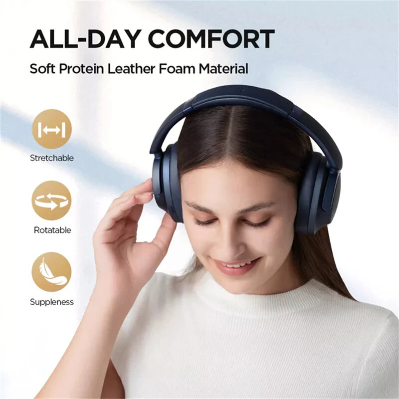 1MORE SonoFlow Pro HQ51 Wireless ANC Headphone bluetooth Headset QuietMax Intelligent Noise Cancelling AI Call Noise Reduction 40mm Diamond Dynamic Driver Hi-Res Audio Lossless 100H Battery Life Low Delay Gaming Headset Headphones