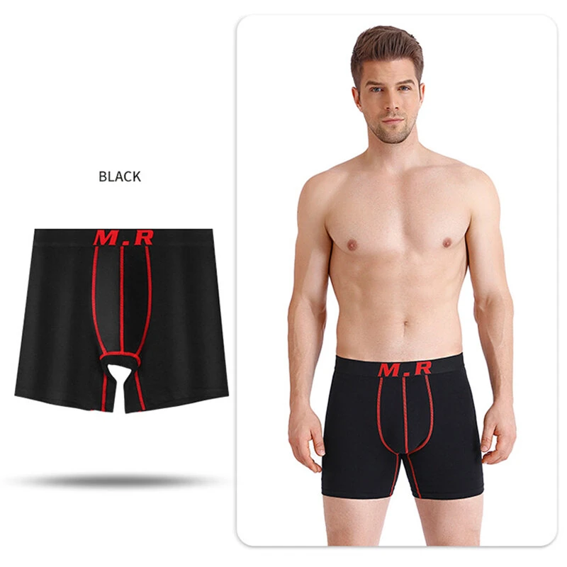 4pcs Cotton Comfy Long Style Men's Underwear Set Anti-wear Legs Comfortable Breathable Sports Boxer Briefs Set Underwear Not Easy To Strangle Underpants Set