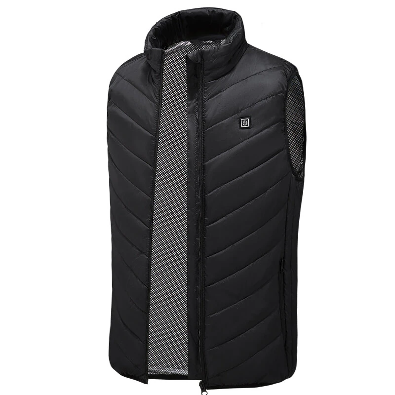 TENGOO HV-02 Unisex 2 Zone Heating Vest 3-Gears Heated Jackets USB Electric Thermal Clothing Winter Warm Vest Outdoor Heat Coat Clothing