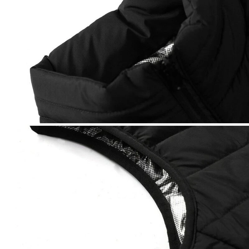TENGOO HV-02 Unisex 2 Zone Heating Vest 3-Gears Heated Jackets USB Electric Thermal Clothing Winter Warm Vest Outdoor Heat Coat Clothing