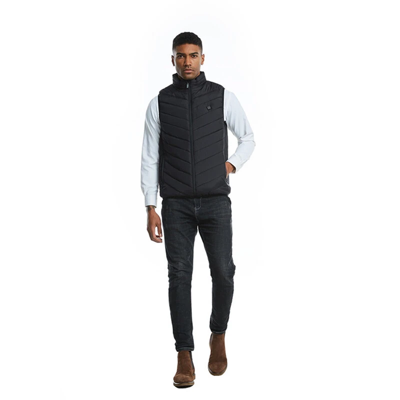 TENGOO HV-02 Unisex 2 Zone Heating Vest 3-Gears Heated Jackets USB Electric Thermal Clothing Winter Warm Vest Outdoor Heat Coat Clothing