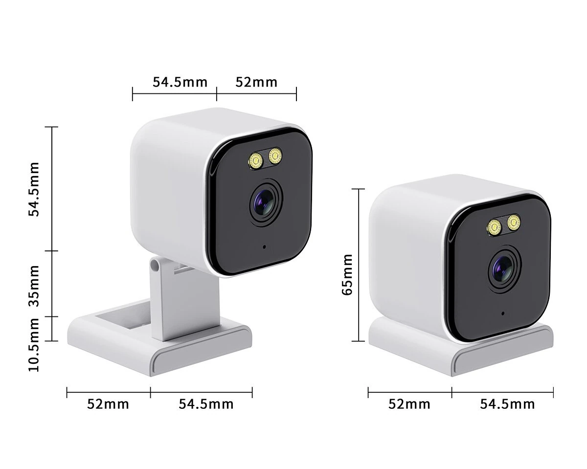 4MP 2K Ultra HD Mini WiFi Camera Tuya Two-Way Audio Human Detect Color Night Vision Magnetic Mount Cloud Storage Remote Access Baby Monitor