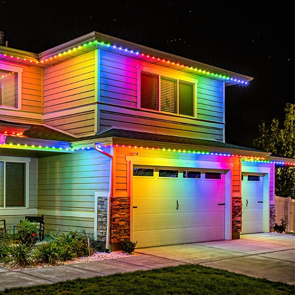 Elfeland 5/10/15m RGBIC Neon LED Strip Light Music Sync DIY Flexible Waterproof IP68 Neon Rope Light for Indoor Outdoor Decor Lighting