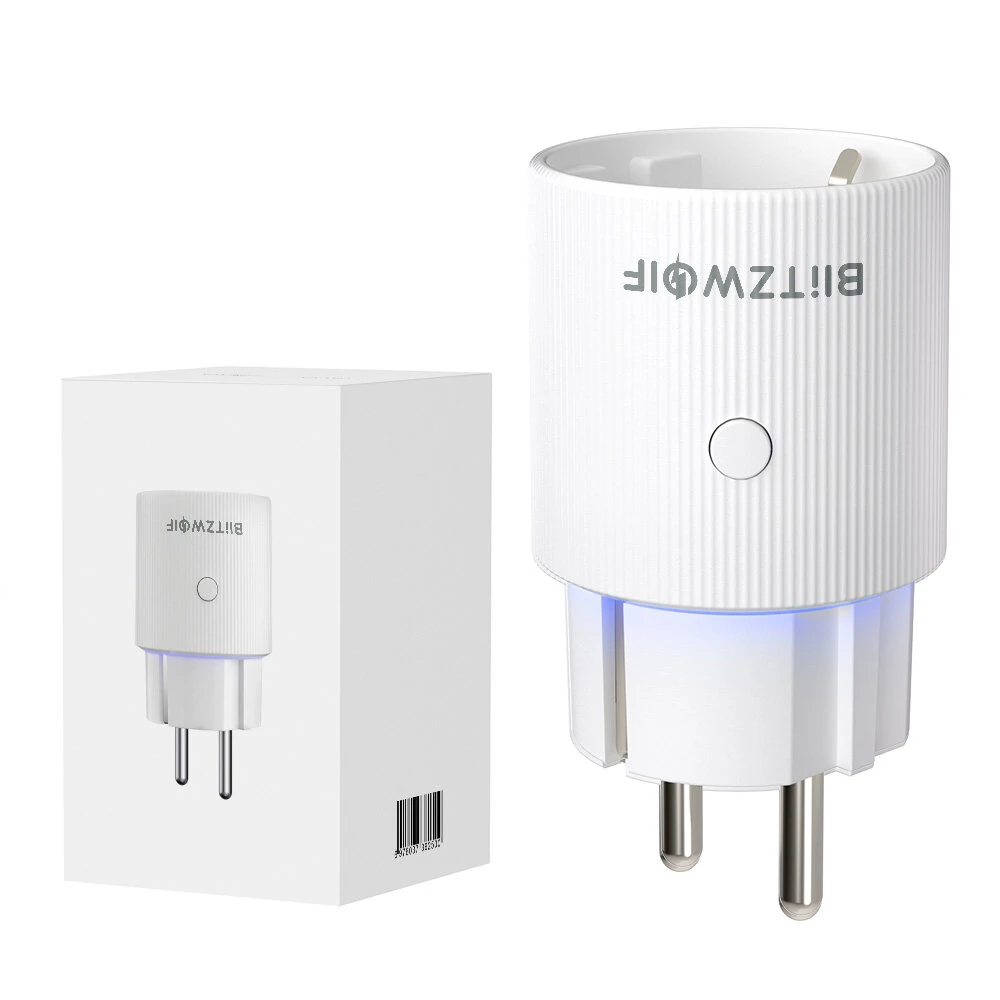 BlitzWolf® BW-SHP16 16A 3500W WiFi Smart Plug Socket with RGB Lighting Energy Monitoring Power Failure Memory App & Voice Control Family Sharing Timer Function Works With Amazon Alexa Google Home