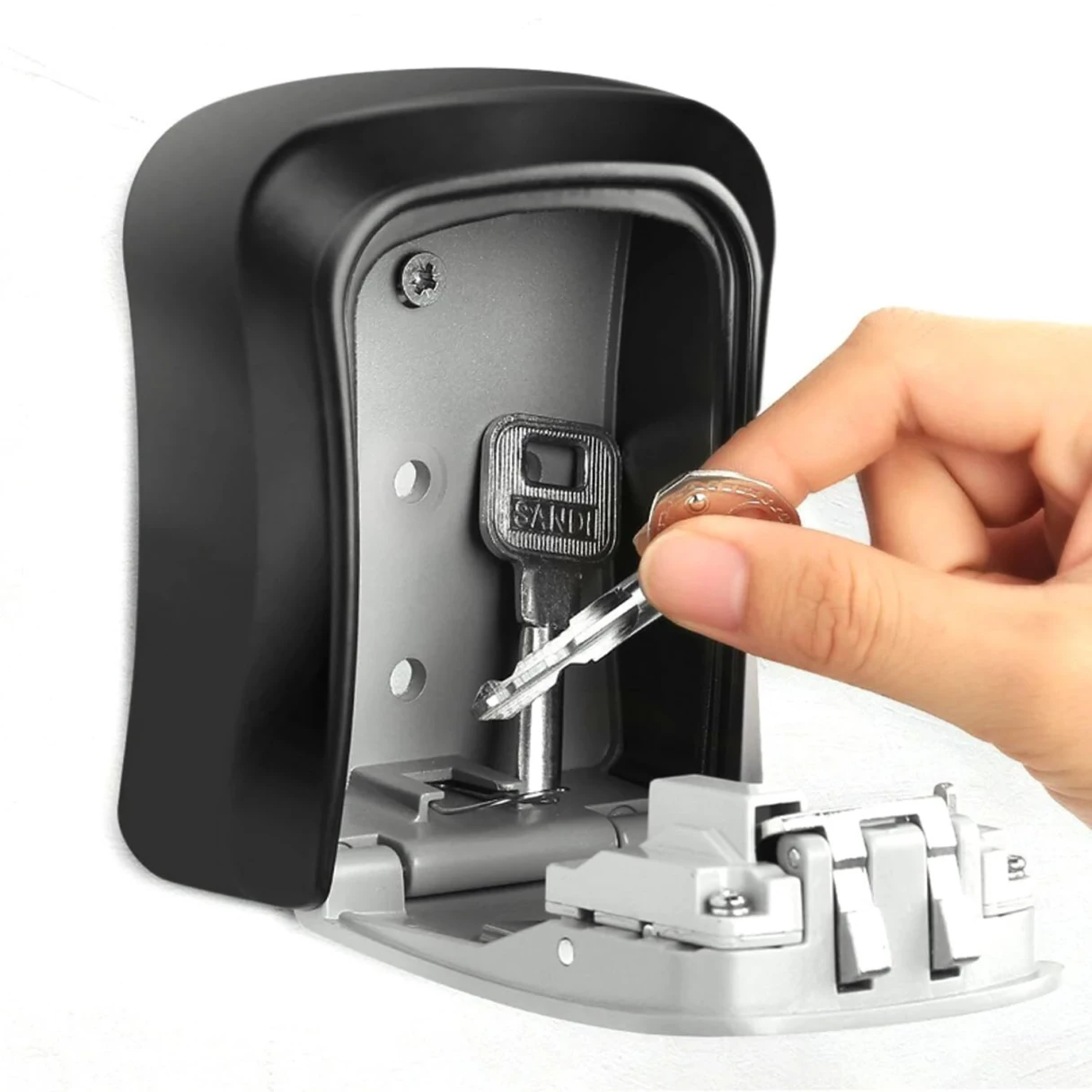 Wall Mounted Key Box Key Safe Key Cabinet for Outdoor Use with Key Storage Safe Waterproof Box with Key Lock for Home Garage
