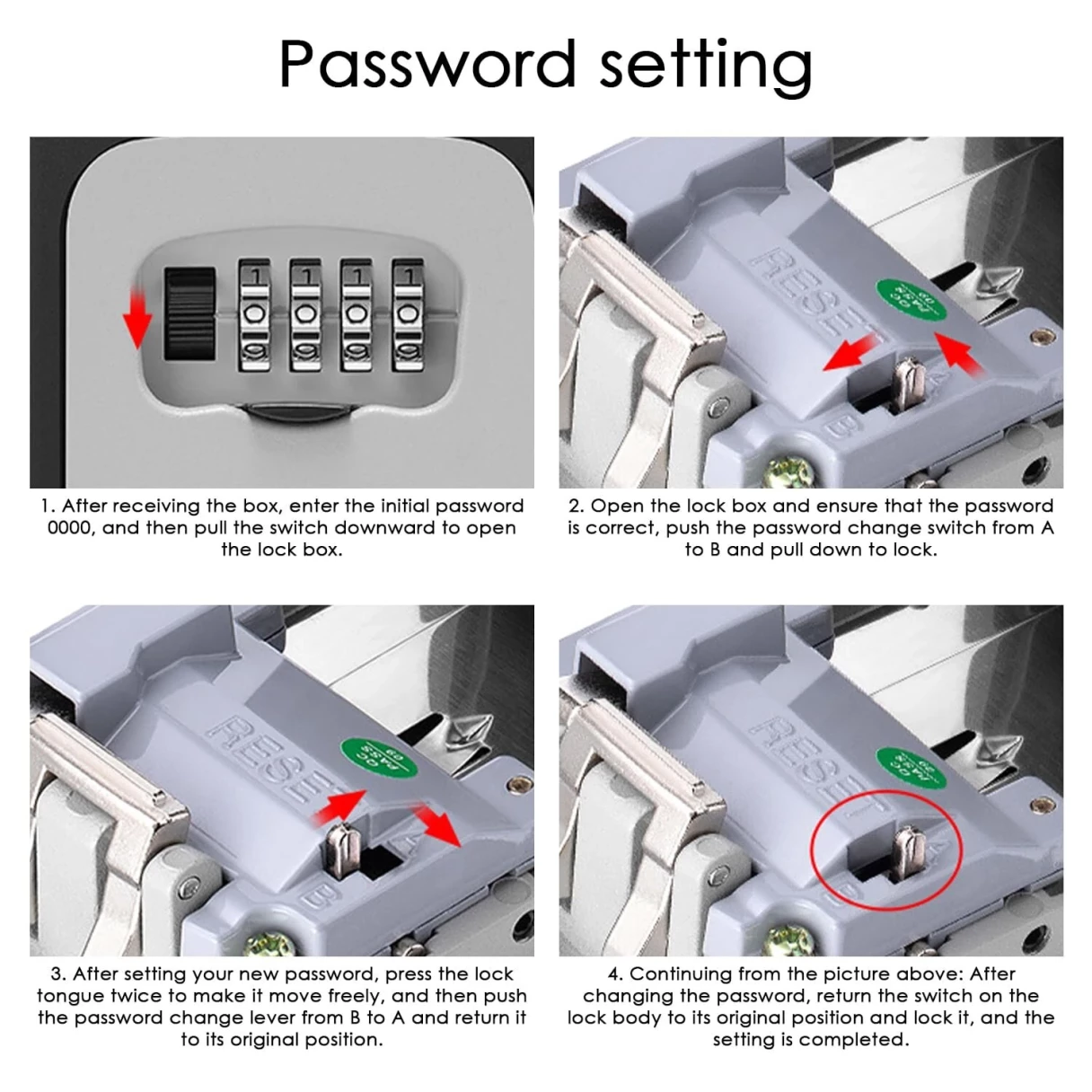 Wall Mounted Key Box Key Safe Key Cabinet for Outdoor Use with Key Storage Safe Waterproof Box with Key Lock for Home Garage