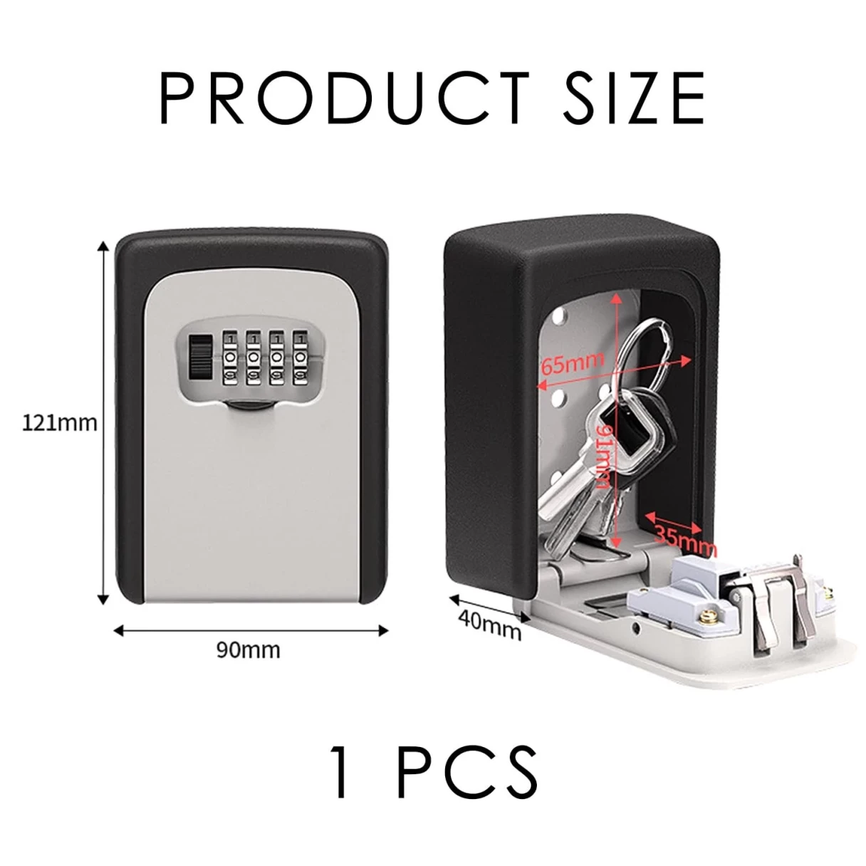 Wall Mounted Key Box Key Safe Key Cabinet for Outdoor Use with Key Storage Safe Waterproof Box with Key Lock for Home Garage