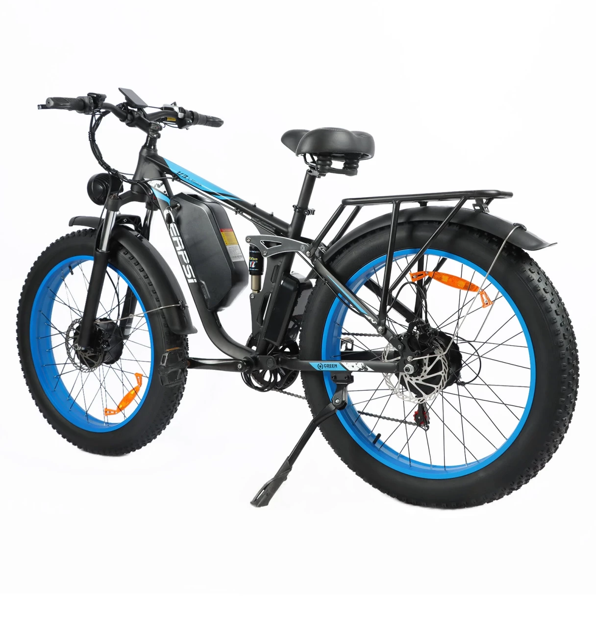 [EU Direct] GERPSI DP2603 Electric Bike 52V 32AH Battery 1500W*2 Dual Motors Recommended Top Speed 25KM/H Single-shoulder Shock Absorber 26inch Tires 95-100KM Max Mileage 150KG Max Load Electric Bicycle