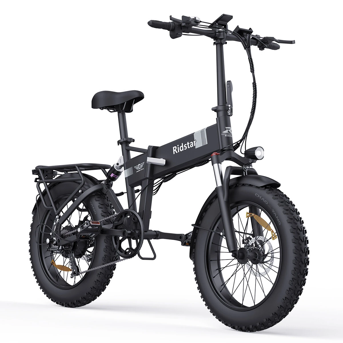[EU DIRECT] Ridstar H20 Electric Bike 48V 15AH Battery 1000W Motor Recommended Top Speed 25KM/H 20*4.0inch Tires 60-80KM Max Mileage 150KG Max Load Folding Electric Bicycle