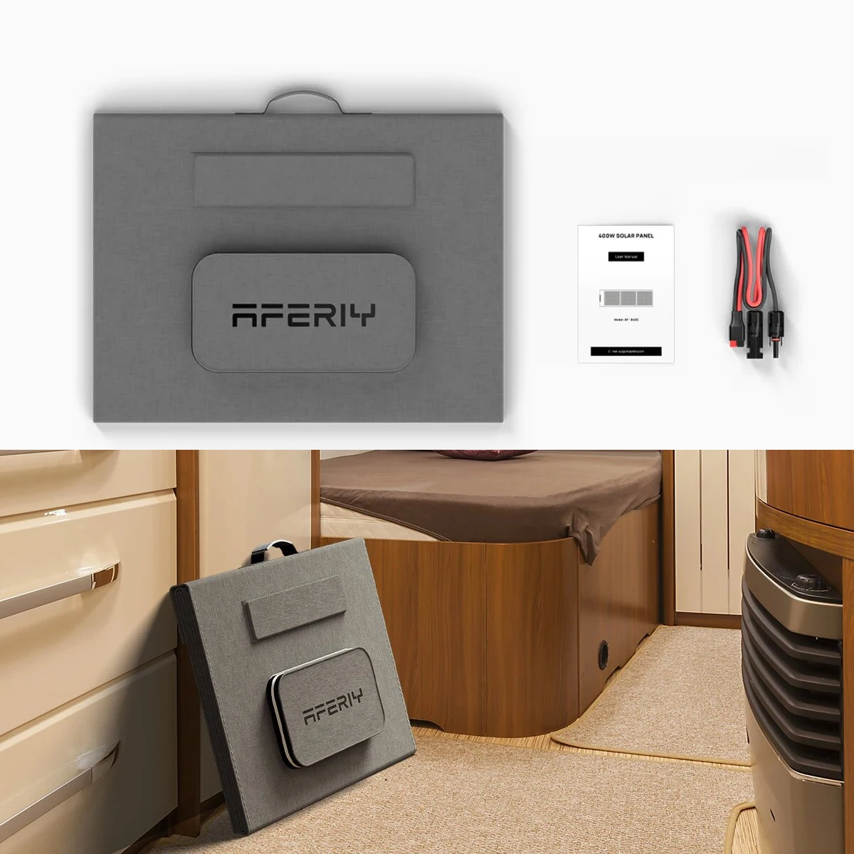 [EU Direct] Aferiy P210 2400W 2048Wh Portable Power Station Support APP +1* S400A1 400W Solar Panel, LiFePO4 Solar Generator UPS Pure Sine Wave Camping RV Home Emergency Portable Backup Power