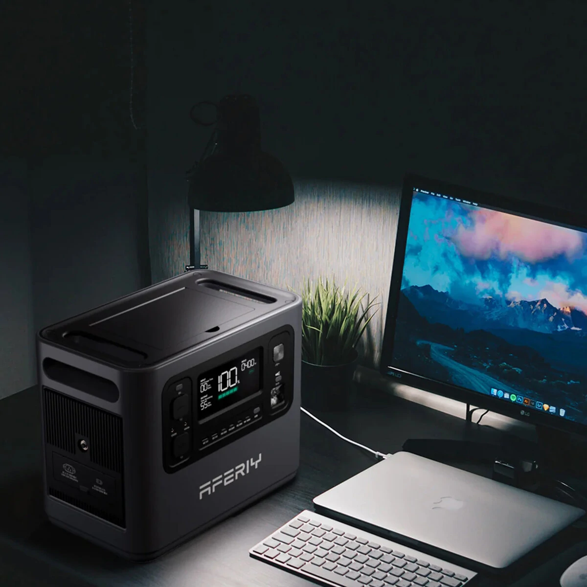 [EU Direct] Aferiy P110-E 1200W 1008Wh Portable Power Station LiFePO4 Solar Power Generator /APP Control UPS Pure Sine Wave 14 Outputs, Fully Recharge in 1.5 Hours with LED Light for Outdoor Camping Home Emergency Backup Power