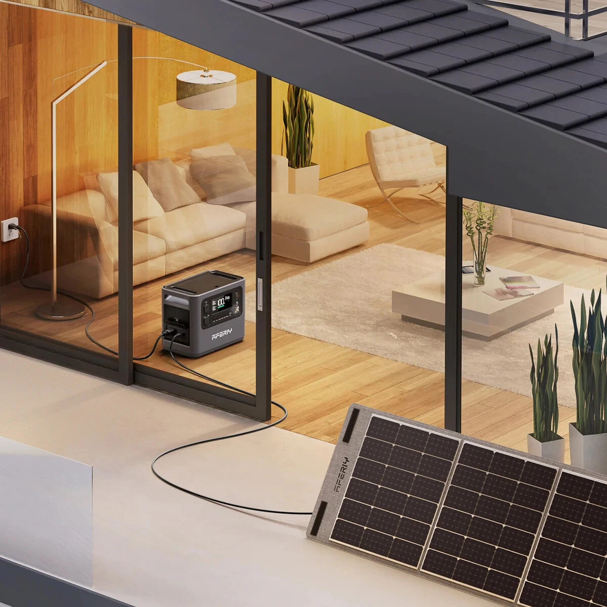 [EU Direct] Aferiy P110-E 1200W 1008Wh Portable Power Station LiFePO4 Solar Power Generator /APP Control UPS Pure Sine Wave 14 Outputs, Fully Recharge in 1.5 Hours with LED Light for Outdoor Camping Home Emergency Backup Power