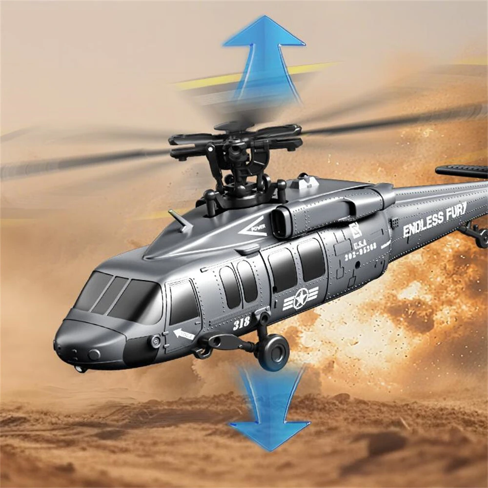 JJRC U9901 2.4G 6CH 6-Axis Gyro Brushless Motor Optical Flow Positioning Barometric Altitude Simulation Aerobatic RC Helicopter RTF