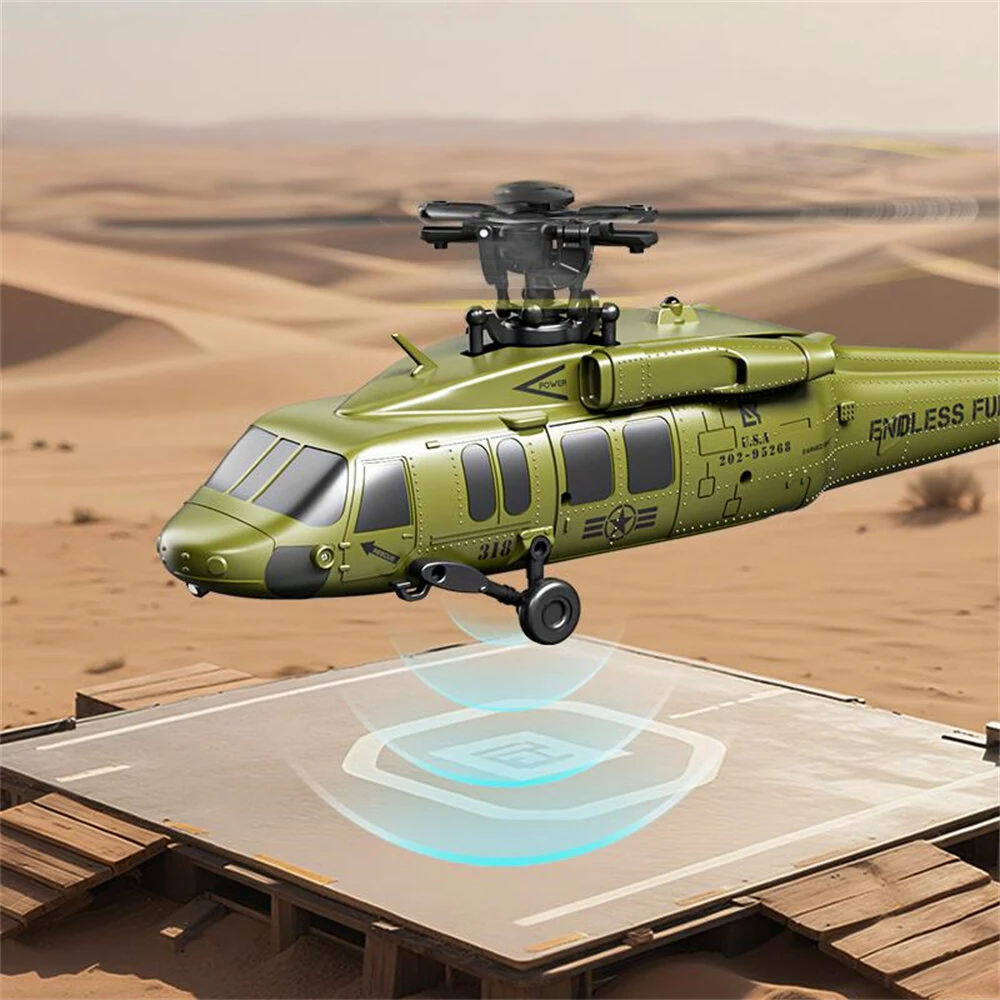 JJRC U9901 2.4G 6CH 6-Axis Gyro Brushless Motor Optical Flow Positioning Barometric Altitude Simulation Aerobatic RC Helicopter RTF