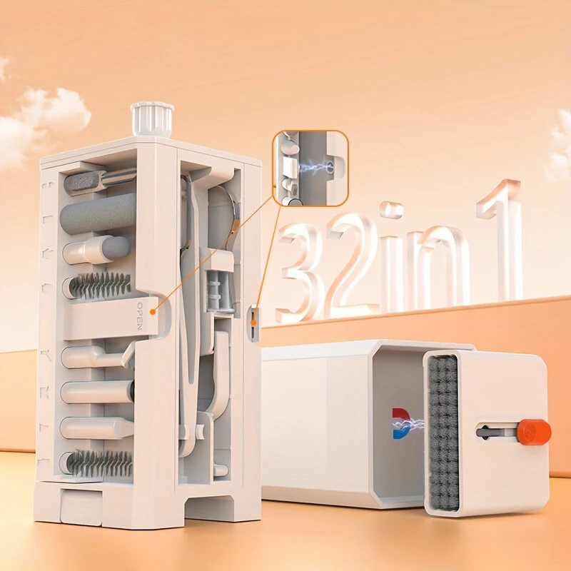 32 In 1 Cleaning Brush Set Multi-function Keyboard Earplugs PC Laptop Phone Headset Camera Cleaner Cleaning Brush Kit