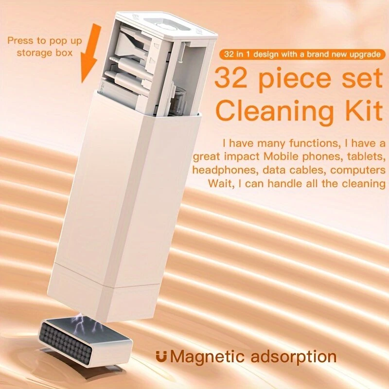 32 In 1 Cleaning Brush Set Multi-function Keyboard Earplugs PC Laptop Phone Headset Camera Cleaner Cleaning Brush Kit