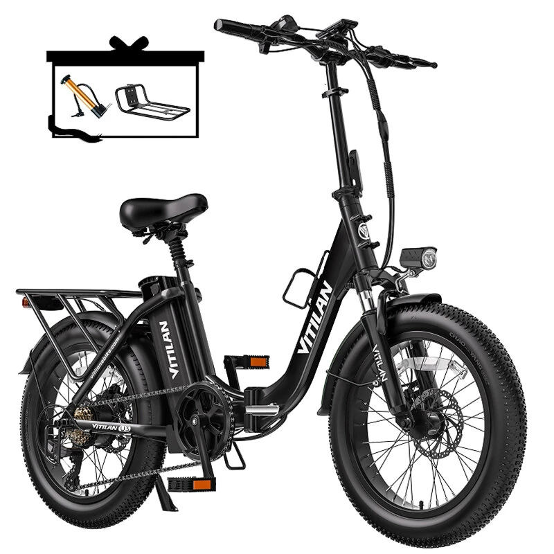 [EU DIRECT] Vitilan U3 Electric Bike 48V 13Ah Battery 750W Motor Recommended Top Speed 25KM/H 20inch Tires 48-70KM Max Mileage 150KG Max Load Folding Electric Bicycle