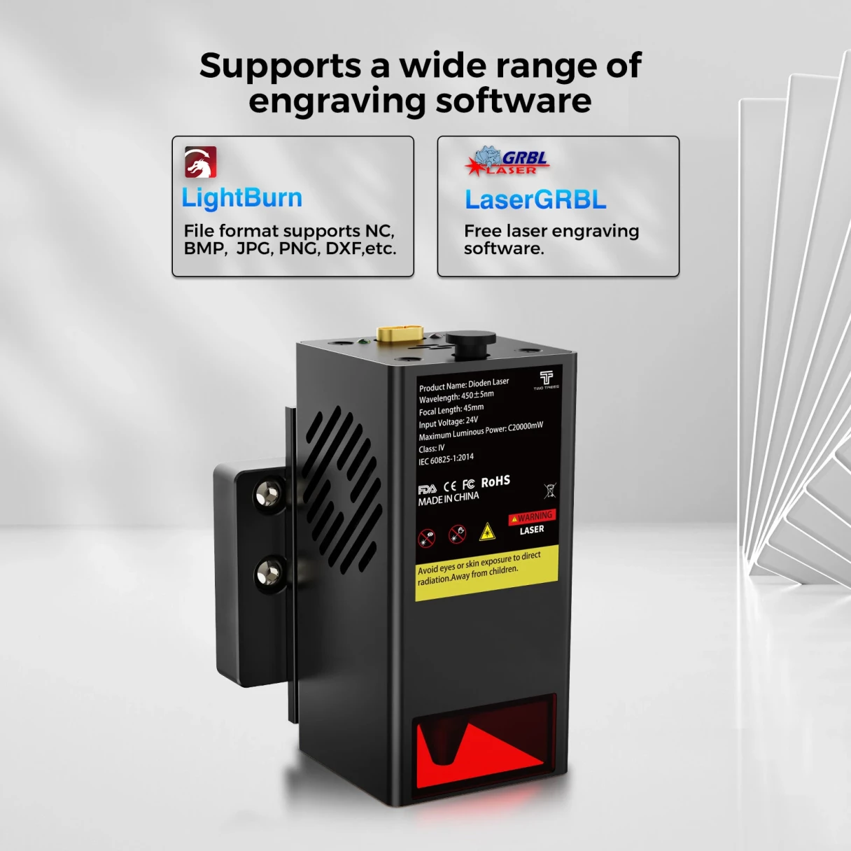 TWO TREES 20W Laser Module for TTC450/TTC450 Pro/TTC450 Ultra/TTC6050/TTC-H40
