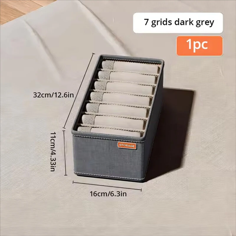 1PC 6/7/20 Grid Underwear Storage Box Socks Underwear Storage Drawer Division Multifunction Ale Household Wardrobe Classification