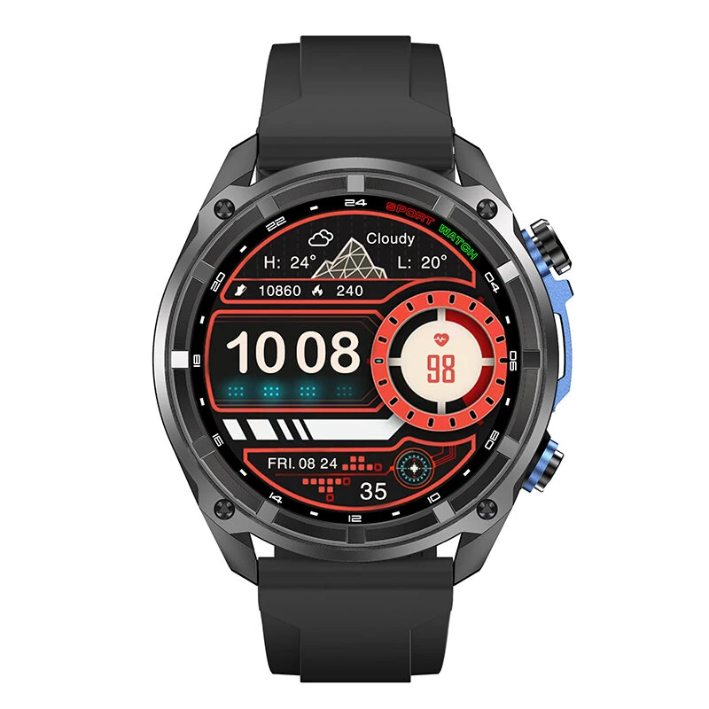 DTG1 1.43-inch AMOLED Display GPS Offline Maps ABC Function 3ATM Waterproof 860mAh Massive Battery bluetooth Call Heart Rate Blood Oxygen Monitor Sleep Monitoring Multi-sport Modes Built-in LED Flashlight Smart Watch