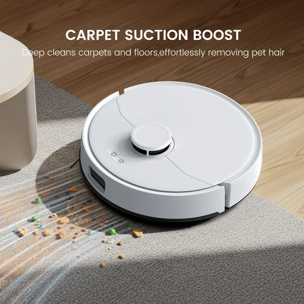 [EU Direct] Teendow D63S ULTRA Robot Vacuum and Mop,10000Pa Suction, Super Suction, Edge Cleaning, Auto Mop Wash & Dry, Self-Emptying