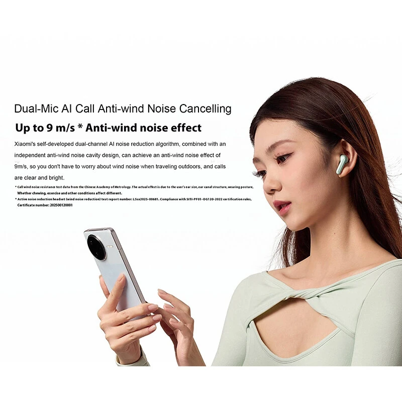 Xiaomi Redmi Buds 7S TWS Earbuds bluetooth V5.4 Earphone ANC Double Drivers 360° Surround Stereo Dual Mic AI Call Noise Cancelling 32H Playback Semi-in-ear Sports Headphones