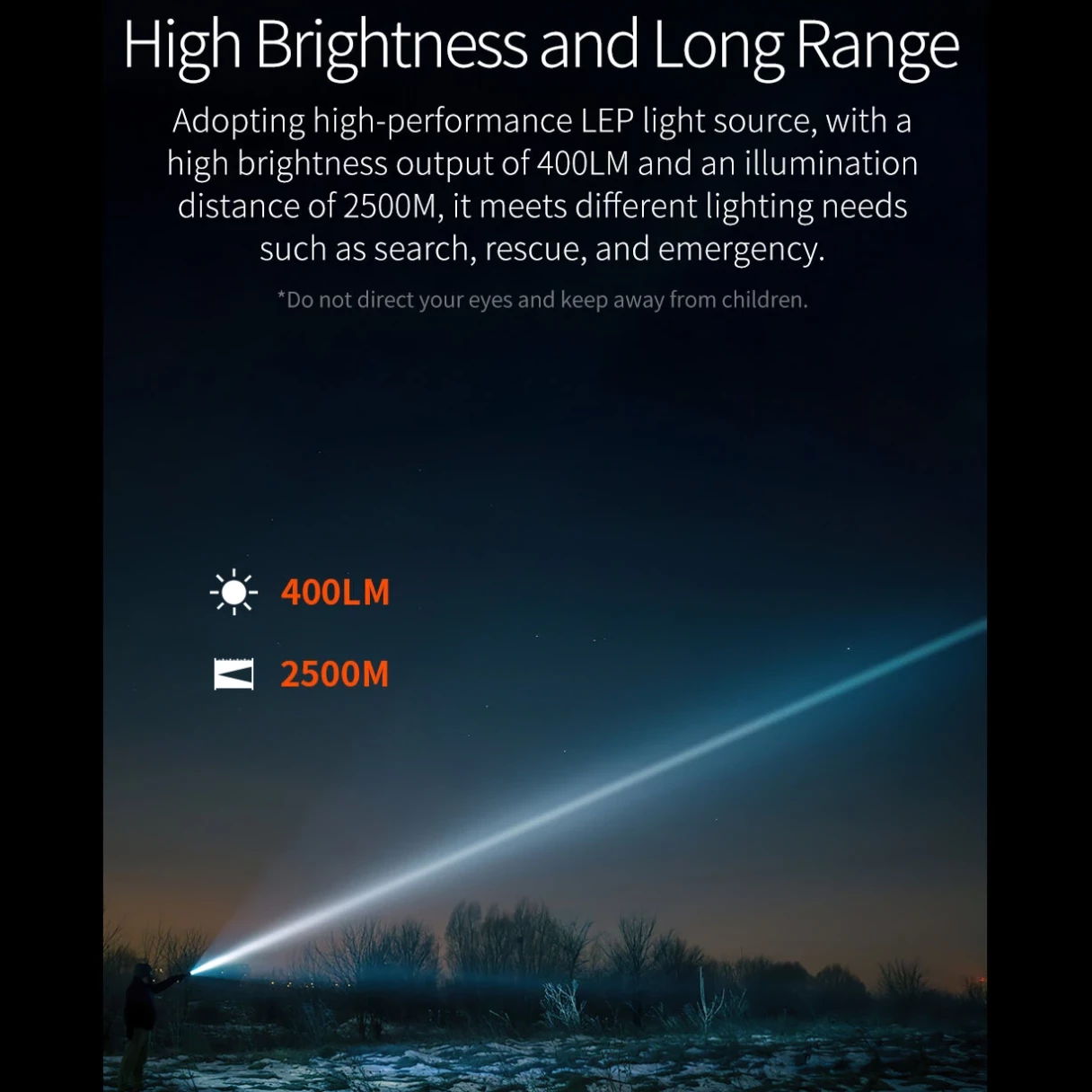 Lumintop Thor3 2500m Long Shoot LEP Flashlight Long Range Strong Spotlight Flashlight Super Bright Waterproof Portable LED Searchlight By 21700 Battery