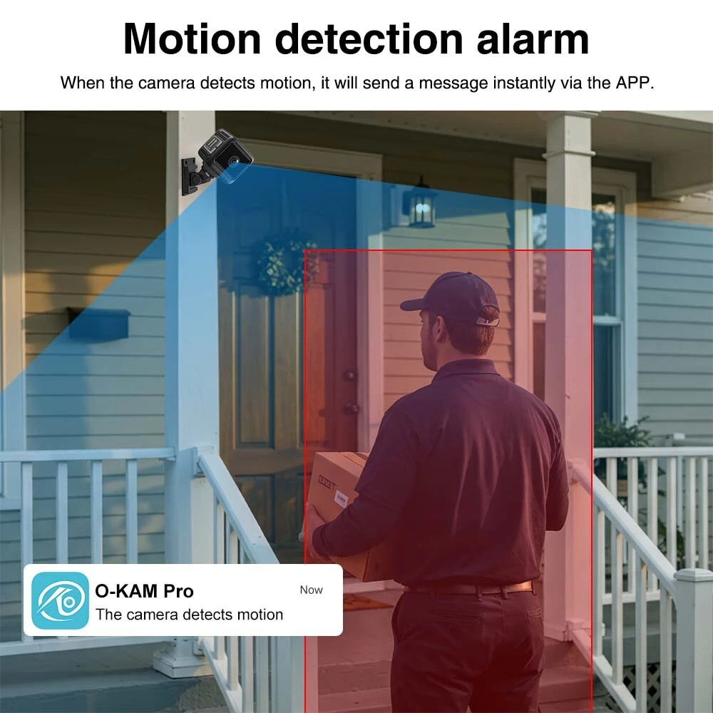 1080p HD Mini Smart Security Camera 130° Wide Angle Infrared Night Vision Wireless WiFi AI Motion Detect 1600mAh Battery Mini Cameras