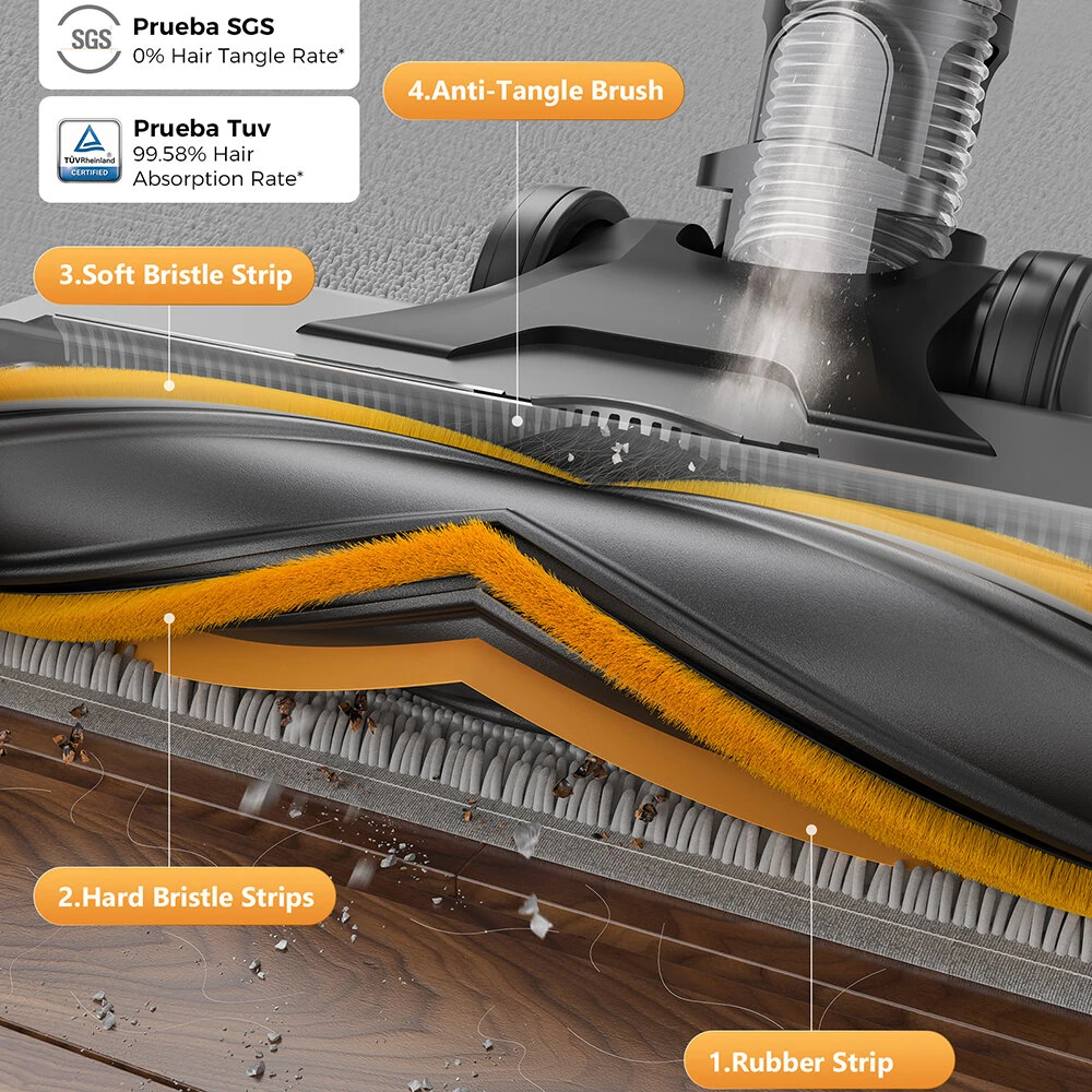 [EU Direct]Proscenic P15 & Vactidy V12 Stick Vacuum Cleaner, 50kPa Powerful Suction,Green Light, HEPA Filter, LED Display, for Home Floor Carpet Cleaning