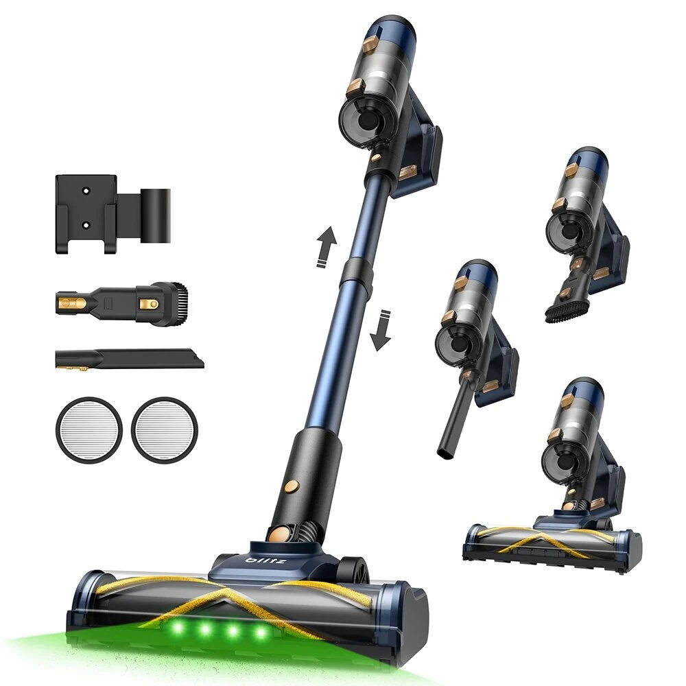 [EU Direct]Proscenic P15 & Vactidy V12 Stick Vacuum Cleaner, 50kPa Powerful Suction,Green Light, HEPA Filter, LED Display, for Home Floor Carpet Cleaning