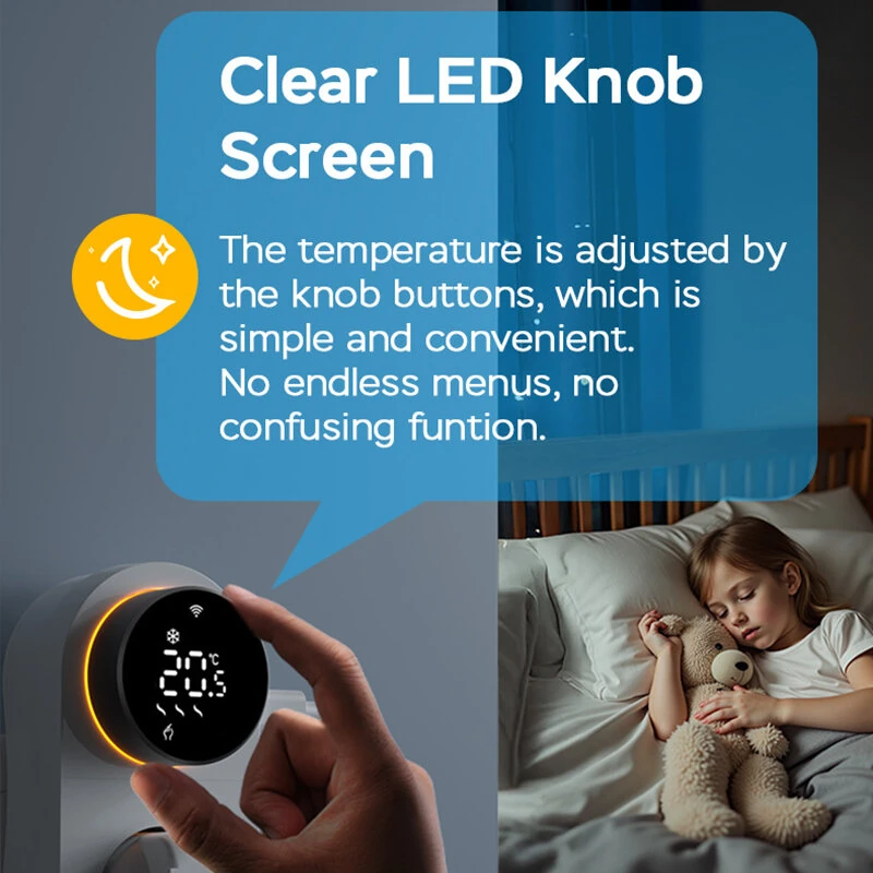 Tuya 1419 Wi-Fi Plug-in Smart Thermostat Socket with Timing Function LED Display Knob-type APP Control Temperature Socket Voice Control with Alexa Google Home