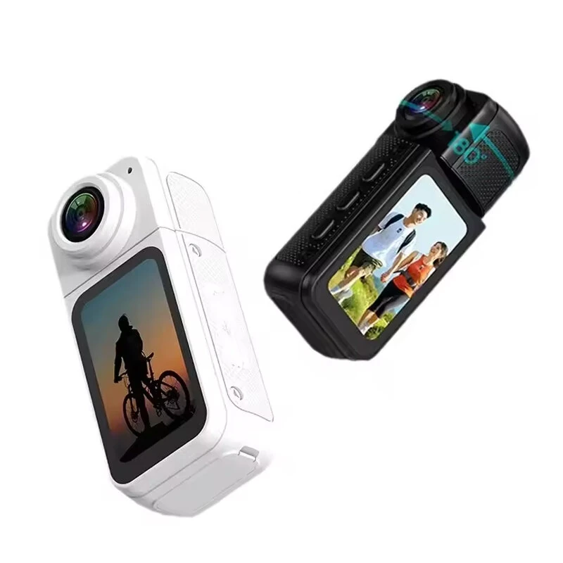 2.7K Body Camera 180° Twist Lens Camera Action Camera Thumb Camera Sports Camera Mini WIFI Sprint Action Moto Pro Cat 1080P Small Motorcycle Riding Video