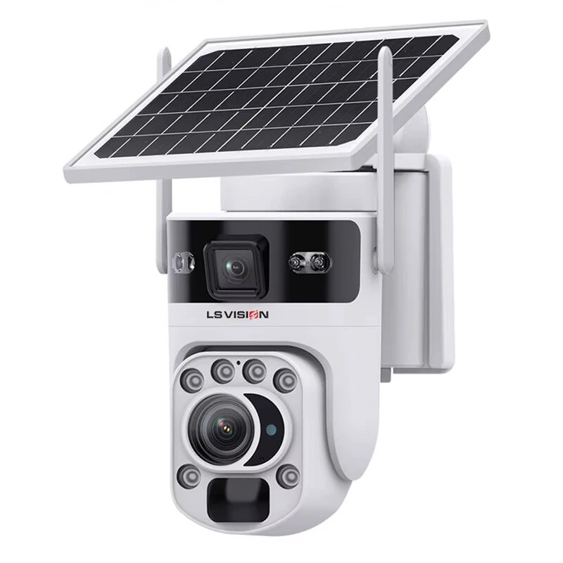 12MP 20X Optical Zoom 4G/WiFi Solar Camera Dual Screen PTZ PIR Detect Night Vision Auto Tracking Two-way Audio CCTV Surveillance Cameras