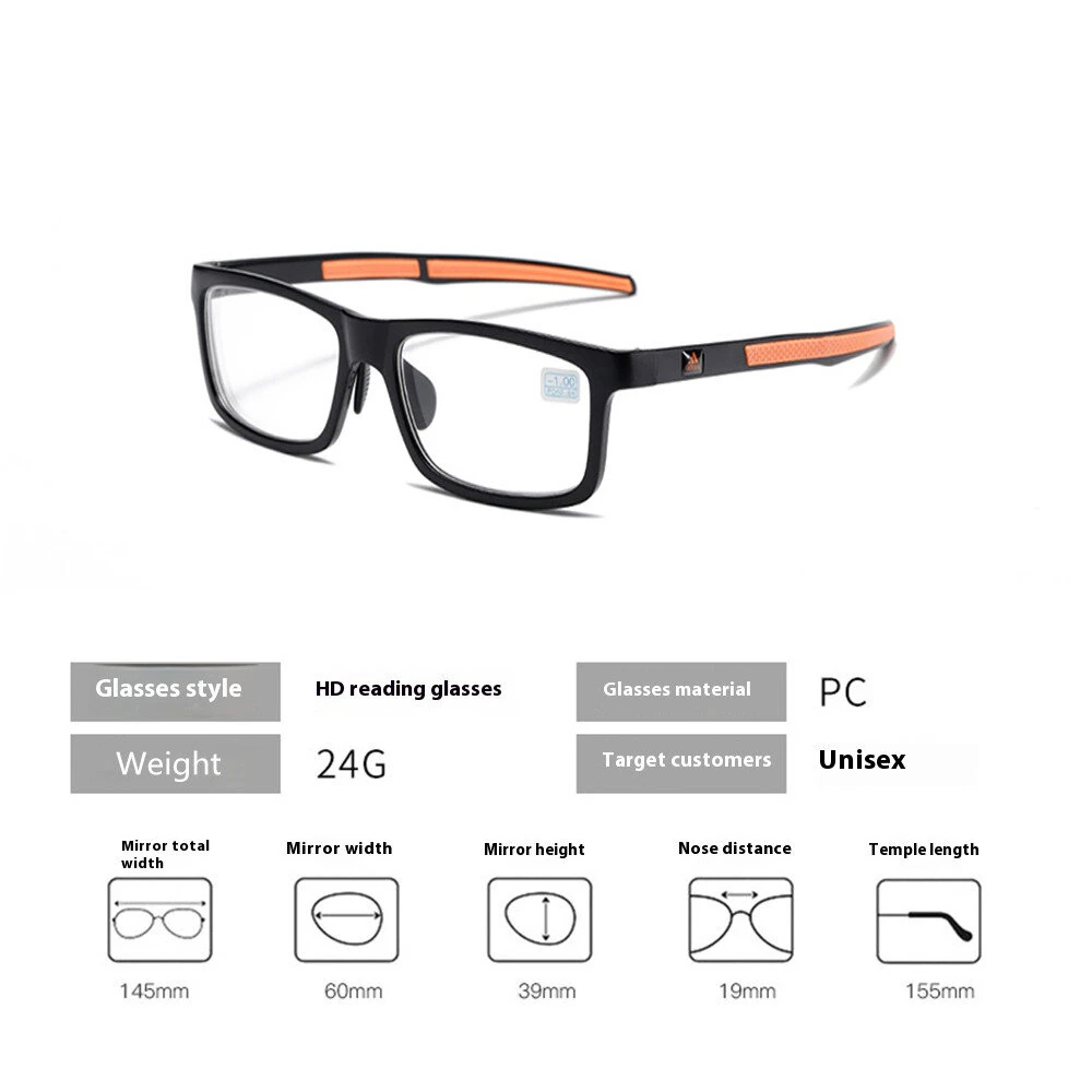 Fashion Casual HD Reading EyeGlasses for Men Women Blue Light Blocking Computer Presbyopia Glasses Hyperopia Optical Eyewear Glasses