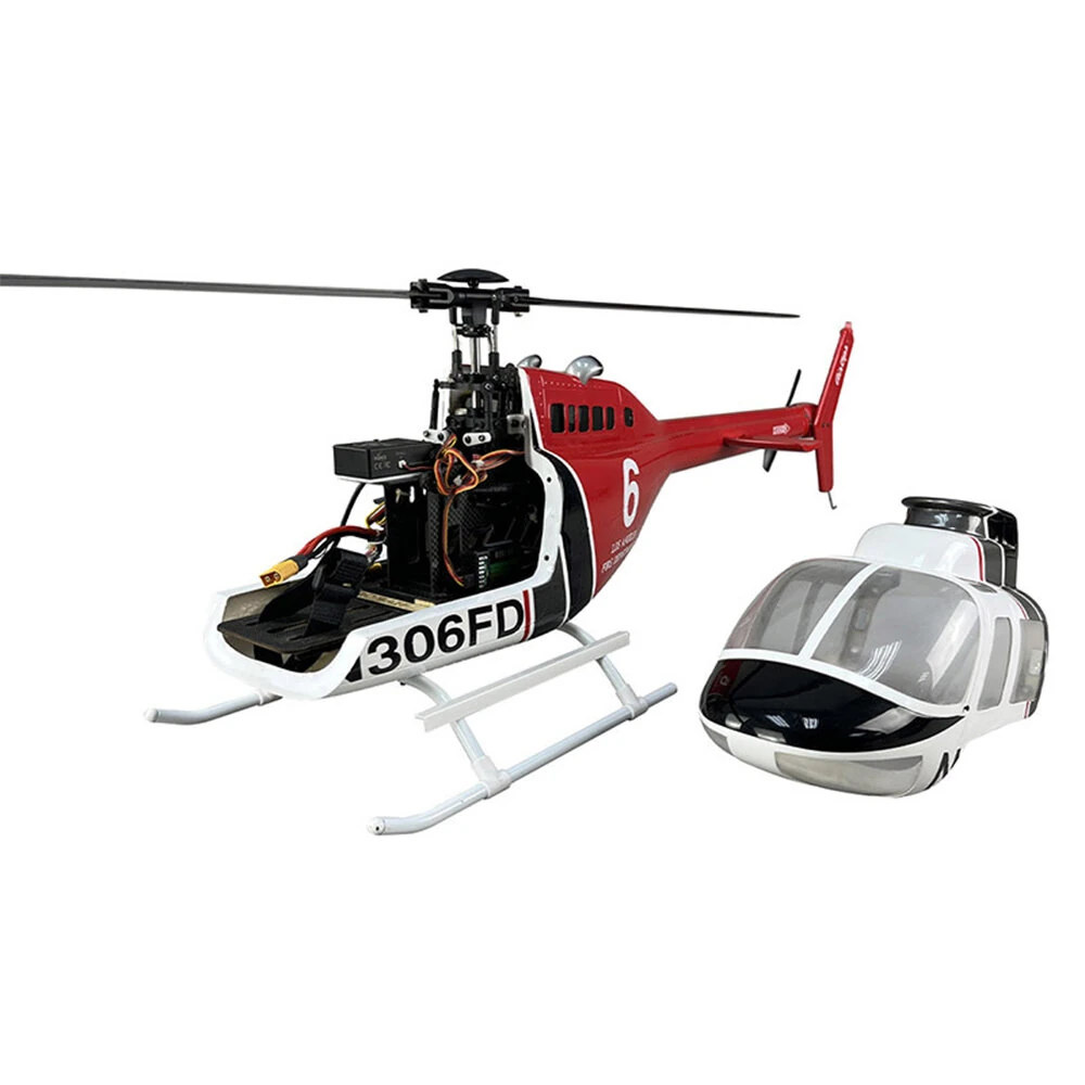 ROBAN Bell-206 470 Class 2.4G 8CH GPS Stabilized Scale Flybarless RC Helicopter RTF With X2 Flight Controller