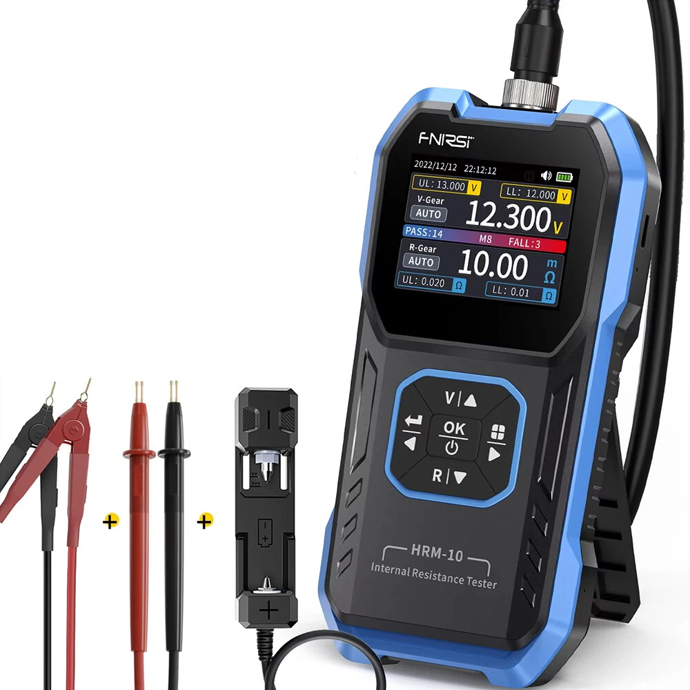 FNIRSI HRM-10 18650 Battery Voltage Internal Resistance Tester High-precision Trithium Lithium lron Phosphate Battery Test