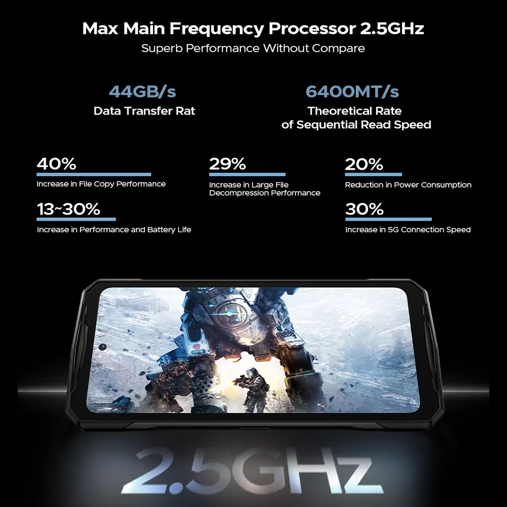 DOOGEE V40 5G 32GB 512GB 108MP Quad Camera Night Vision Dimensity 7300 6.78 inch 120Hz 8680mAh 33W Fast Charge WiFi 6 NFC IP68 IP69K Waterproof Octa Core Rugged Smartphone