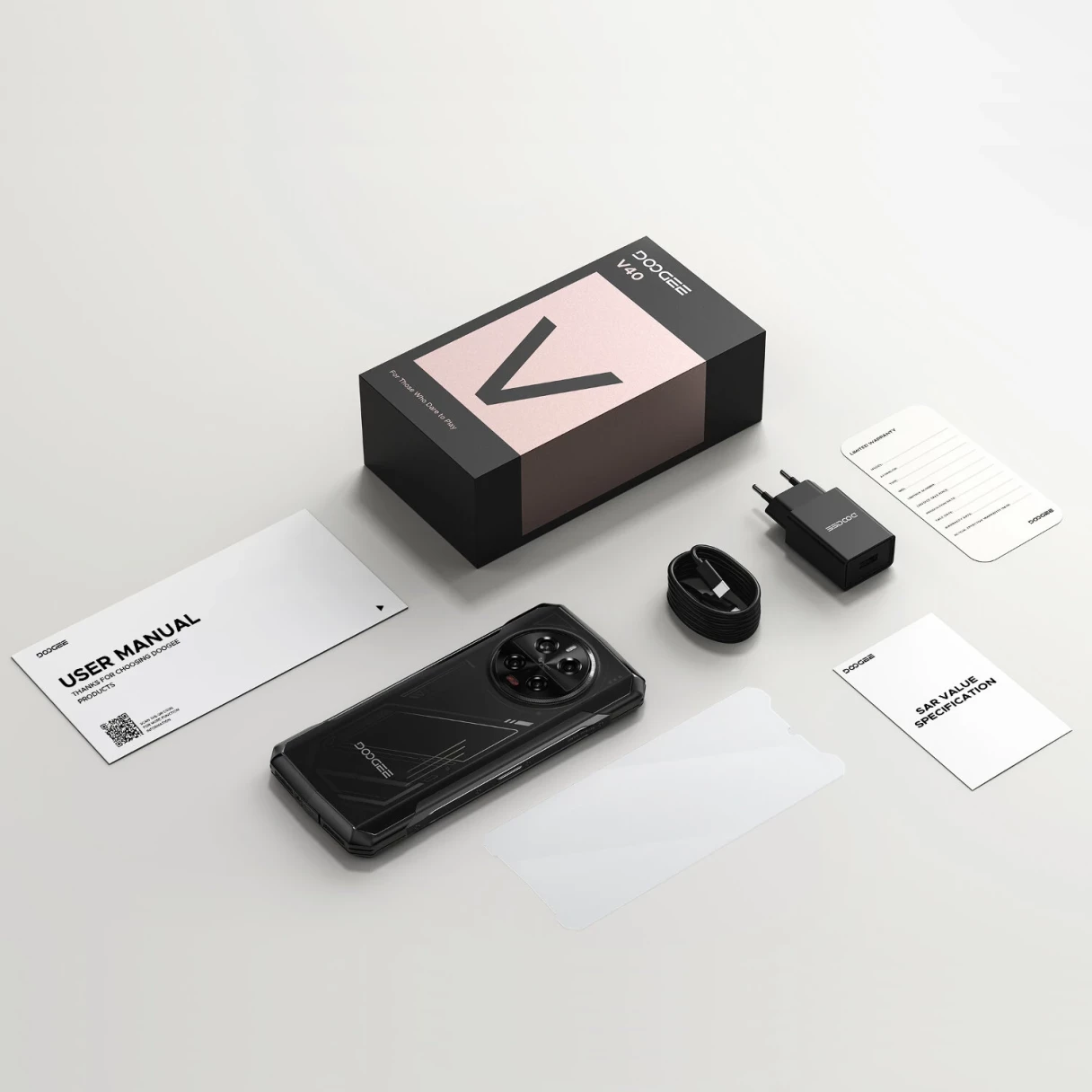 DOOGEE V40 5G 32GB 512GB 108MP Quad Camera Night Vision Dimensity 7300 6.78 inch 120Hz 8680mAh 33W Fast Charge WiFi 6 NFC IP68 IP69K Waterproof Octa Core Rugged Smartphone