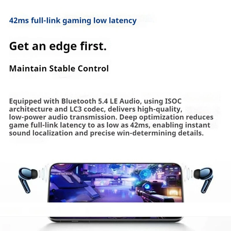 Vivo TWS 5 Hi-Fi Version bluetooth Earbuds ANC Earphone 60dB Depth Noise Cancelling 2nd Ceramic Tungsten Acoustic Diaphragm Hi-Res LHDC Lossless LHDC5.0 Audio 48H Playback Low Delay Smart Translation In-ear Sports Headphones