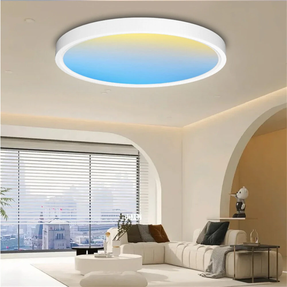 Elfeland 60W 40cm Full Spectrum LED Ceiling Light 1800K~12000K Remote Control with RGB Modes Dimmable Full Color Gradient Sky Light