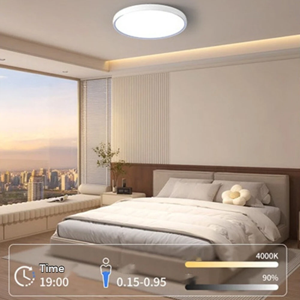 Elfeland 60W 40cm Full Spectrum LED Ceiling Light 1800K~12000K Remote Control with RGB Modes Dimmable Full Color Gradient Sky Light