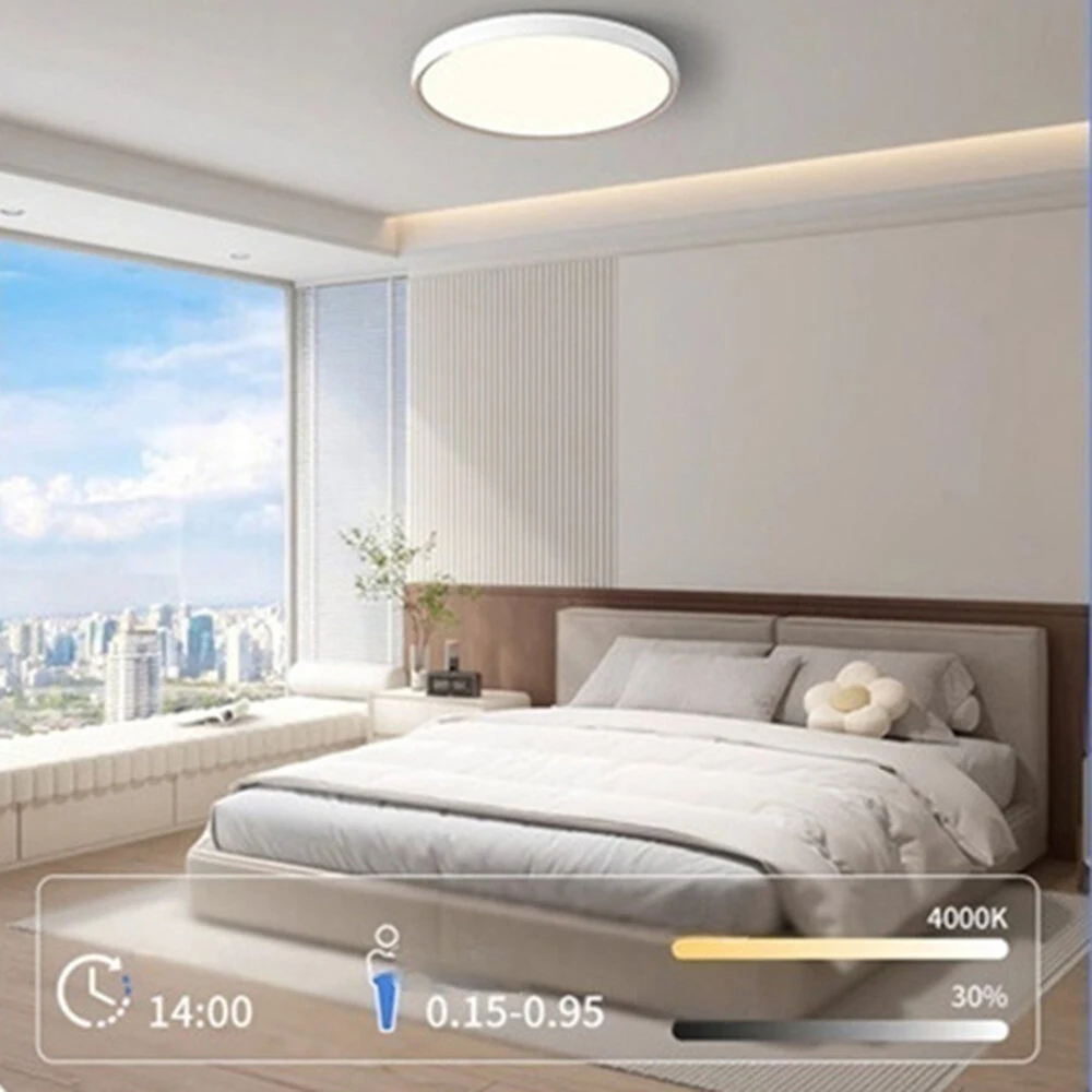 Elfeland 60W 40cm Full Spectrum LED Ceiling Light 1800K~12000K Remote Control with RGB Modes Dimmable Full Color Gradient Sky Light