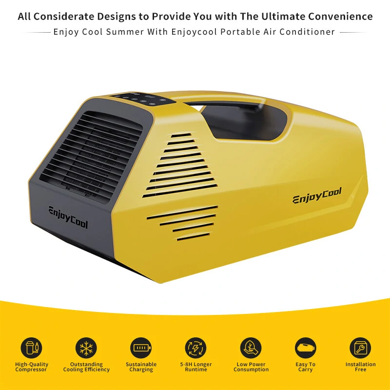 Enjoy Cool 2380BT Car Air Conditioner Small Mobile Mini Portable Air Conditioner for Outdoor Tent Camping Home