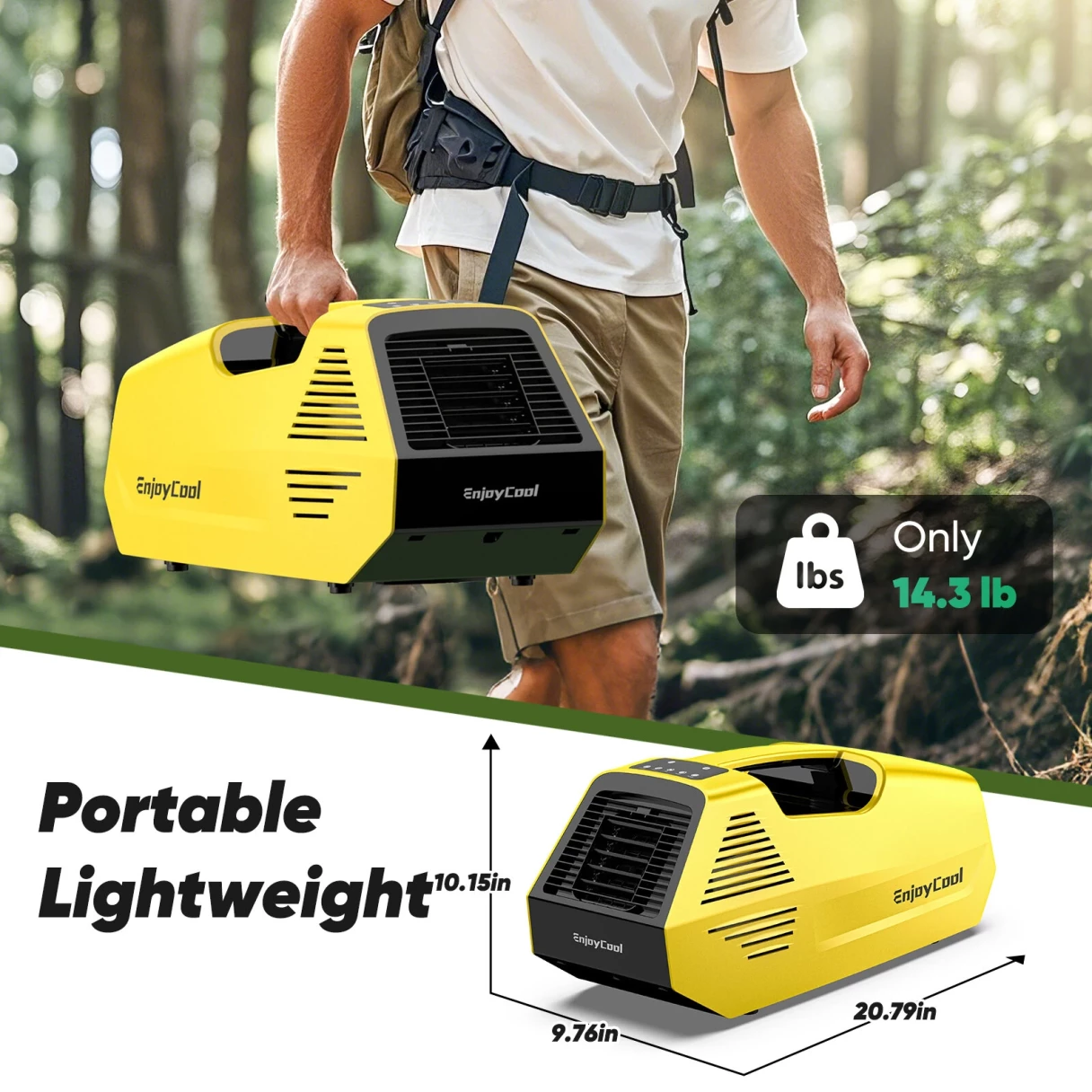 Enjoy Cool 2380BT Car Air Conditioner Small Mobile Mini Portable Air Conditioner for Outdoor Tent Camping Home