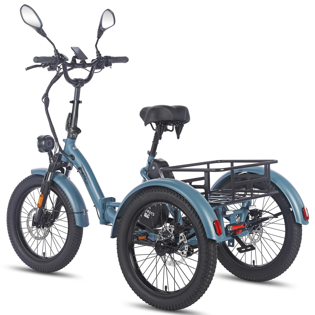 [EU DIRECT] FAFREES F20 MATE Electric Tricycle with EU L2e-P Certification 48V 21Ah Battery 500W Motor Recommended Top Speed 25KM/H 20*3.0inch Fat Tires 90-115KM Mileage Range 180KG Max Load Folding Electric Bike