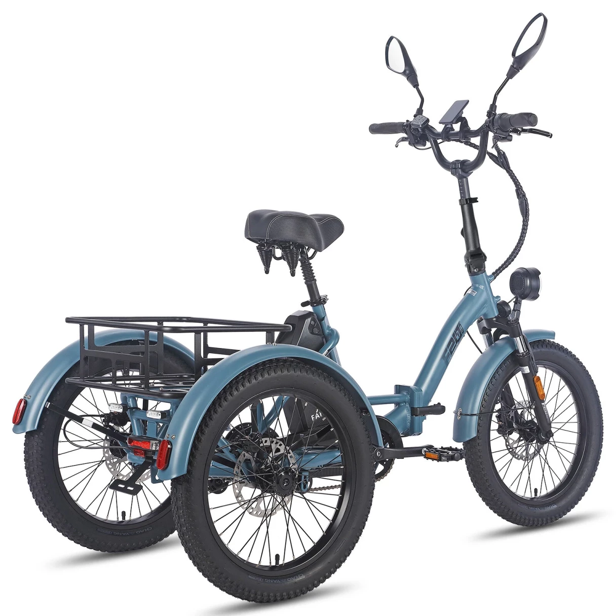 [EU DIRECT] FAFREES F20 MATE Electric Tricycle with EU L2e-P Certification 48V 21Ah Battery 500W Motor Recommended Top Speed 25KM/H 20*3.0inch Fat Tires 90-115KM Mileage Range 180KG Max Load Folding Electric Bike