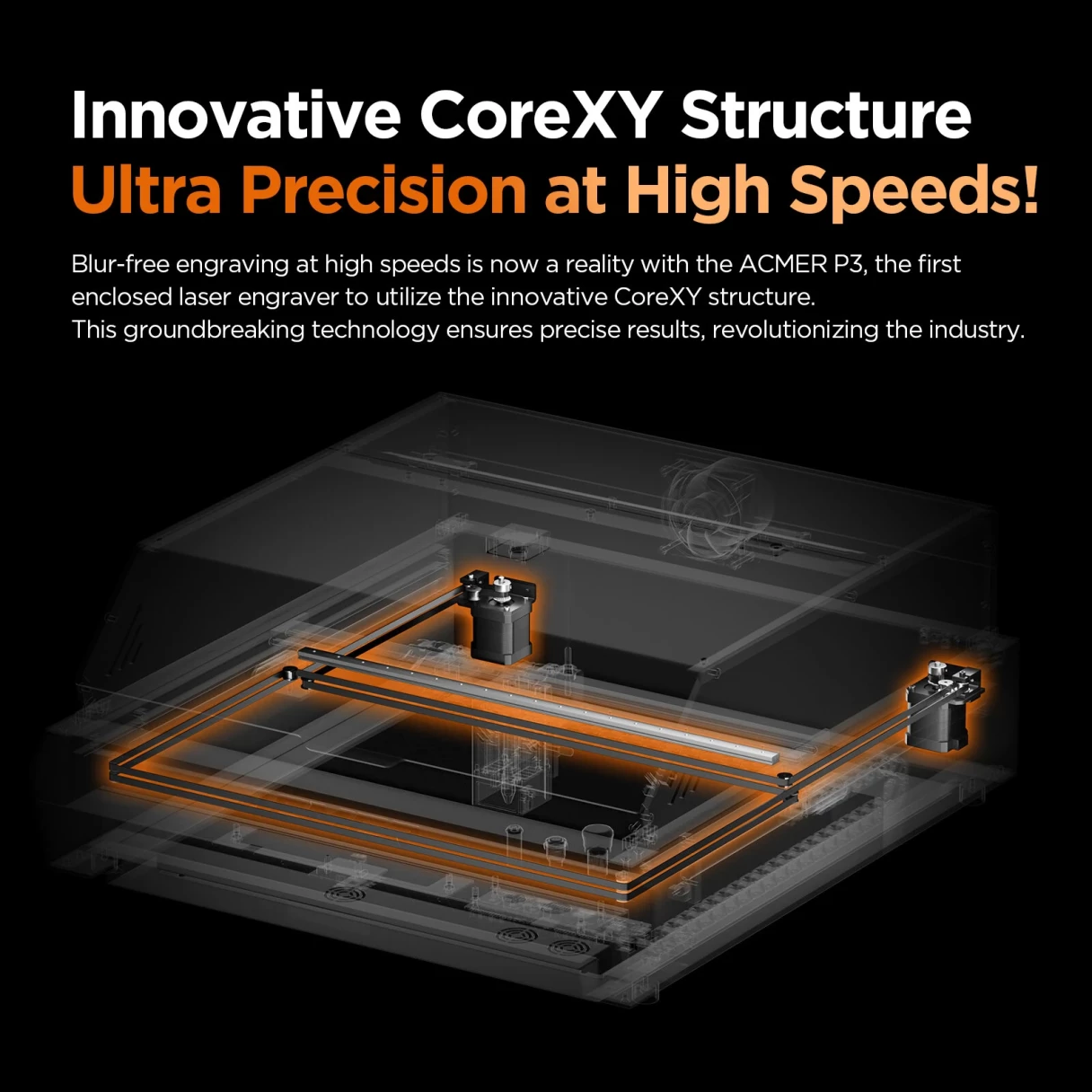 [EU/US Direct]ACMER P3 2-in-1 Diode 2W IR Enclosed Dual Laser Engraver 800mm/s Core XY Structure Build-in Camera for Stacking Processing Cutting Machine for Wood,Metal,Acrylic,Leather
