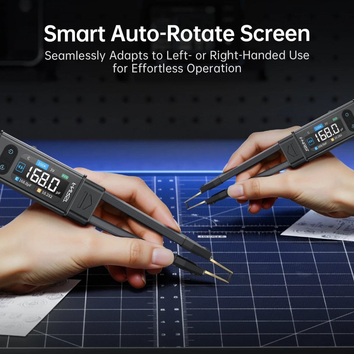 FNIRSI LCR-ST2 2-in-1 Digital Tweezer Bridge LCR ESR Meter SMD Test Kelvin Clip Electronic Component Multifunctional Tester Tool