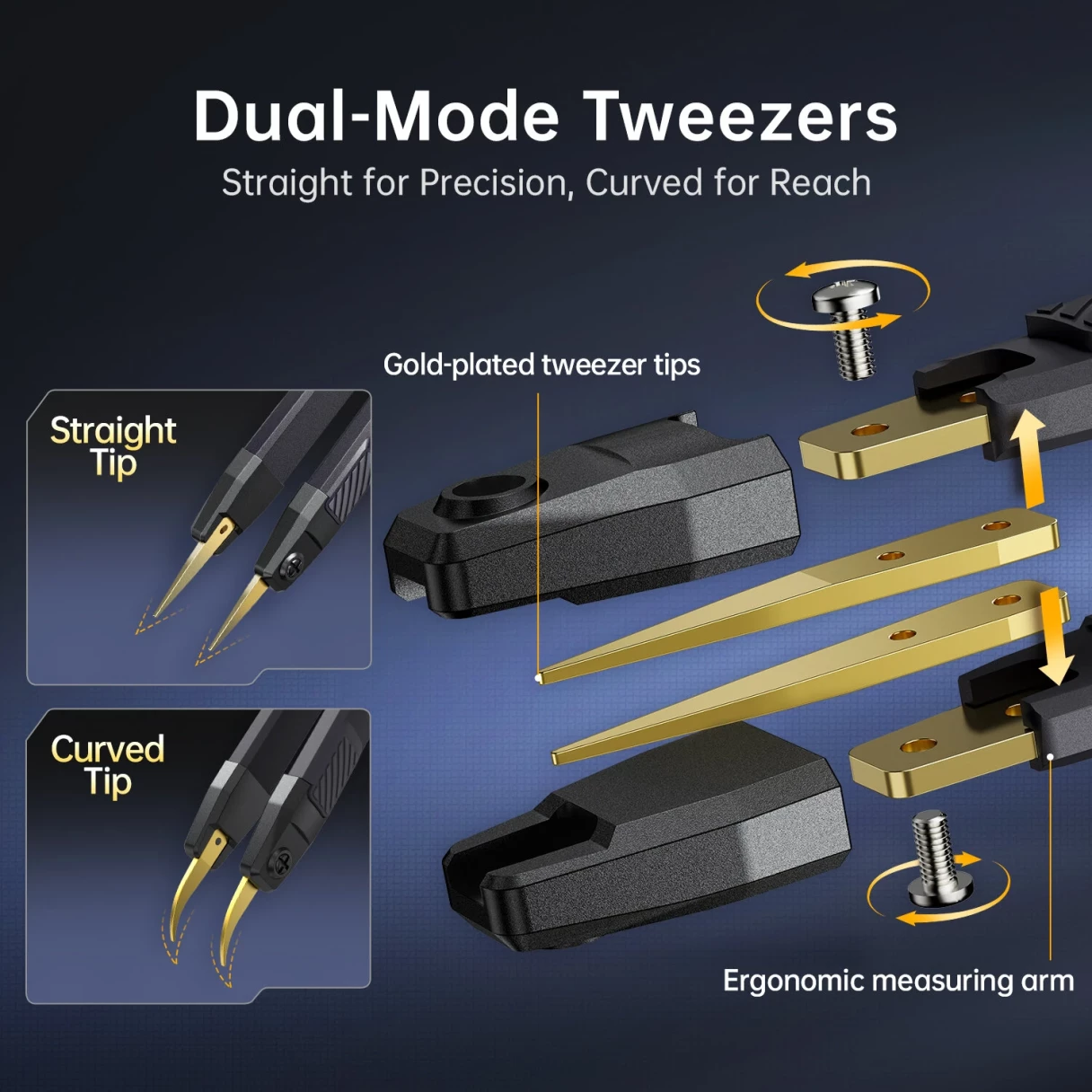 FNIRSI LCR-ST2 2-in-1 Digital Tweezer Bridge LCR ESR Meter SMD Test Kelvin Clip Electronic Component Multifunctional Tester Tool