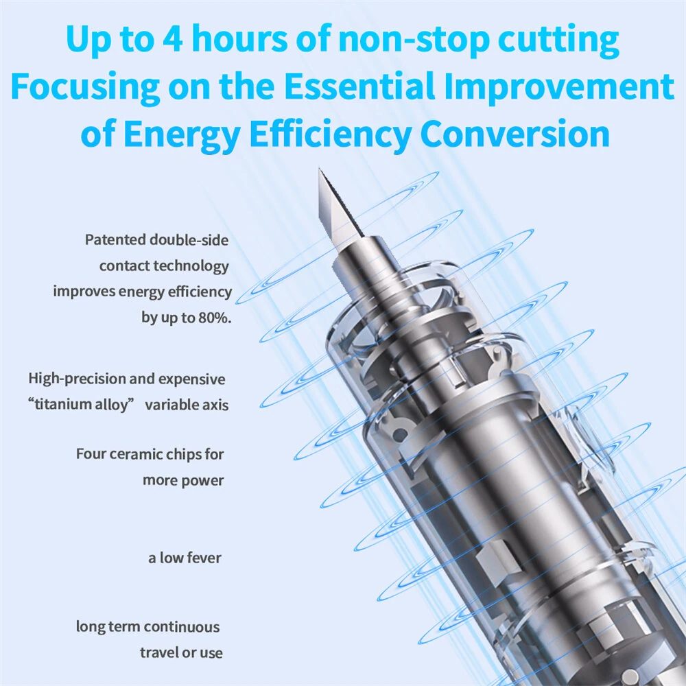 KWS FS-S1 Ultrasonic Cutting Machine Lightweight Aluminum Alloy Portable Type-C Rechargeable Adjustable Power High Precision Versatile Material Cutting Tool